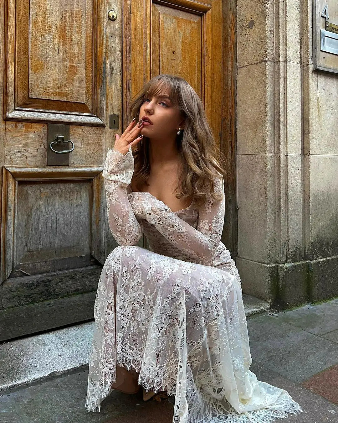Lovelle Long Lace Maxi Dress