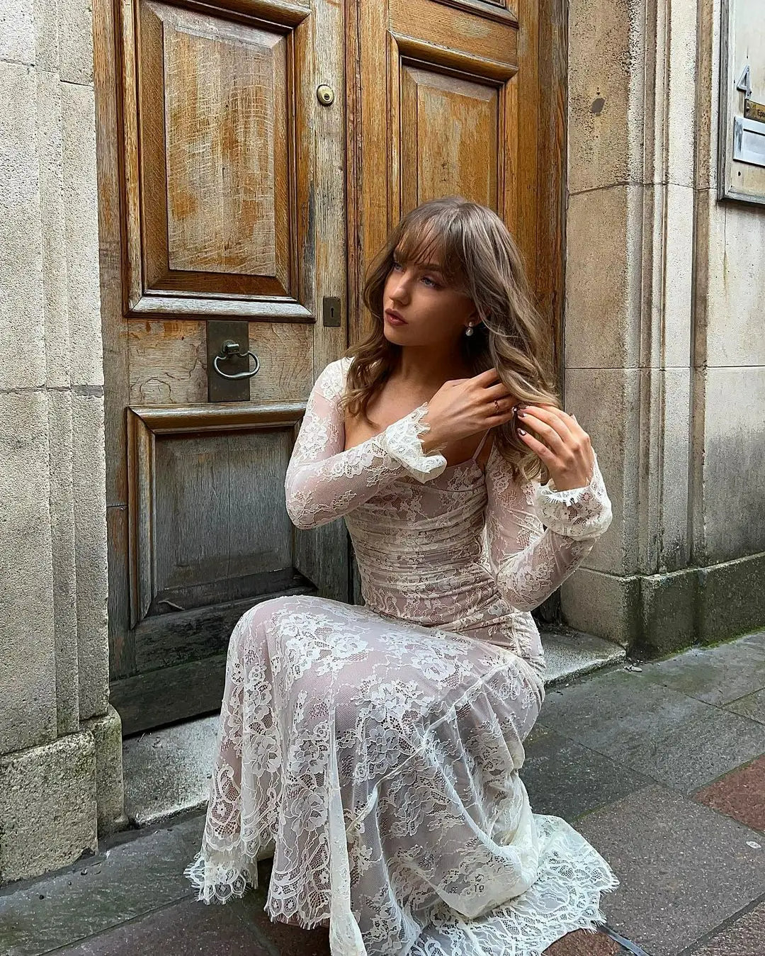 Lovelle Long Lace Maxi Dress